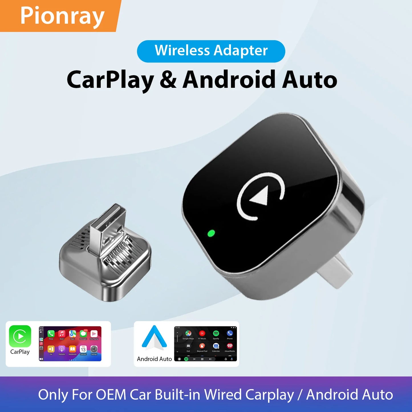 GearTech pro | 2-in-1 Wireless CarPlay & Android Auto Adapter
